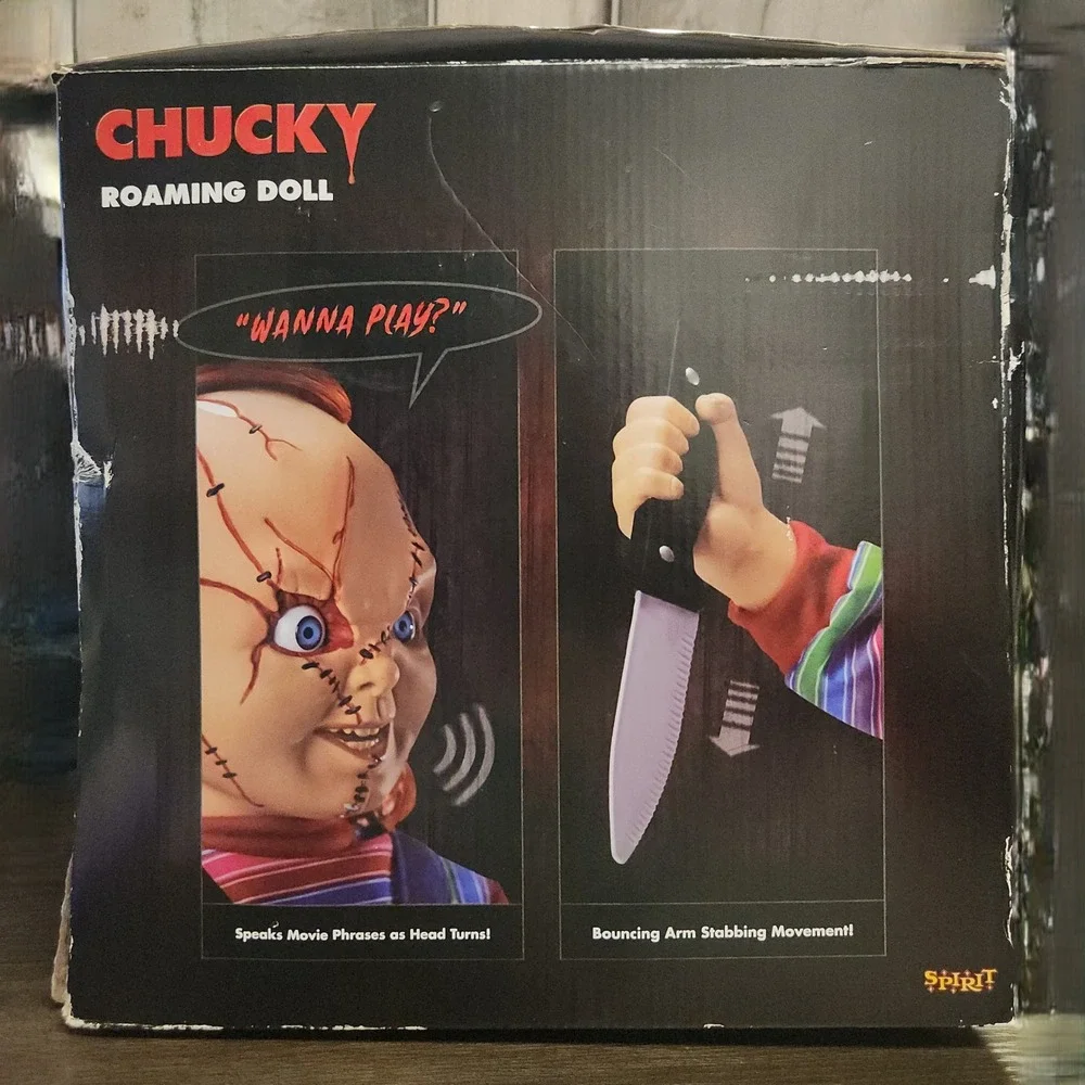 Spirit Halloween 2 Ft Bump N Go Chucky Animatronic Roaming Childs Play *Open Box